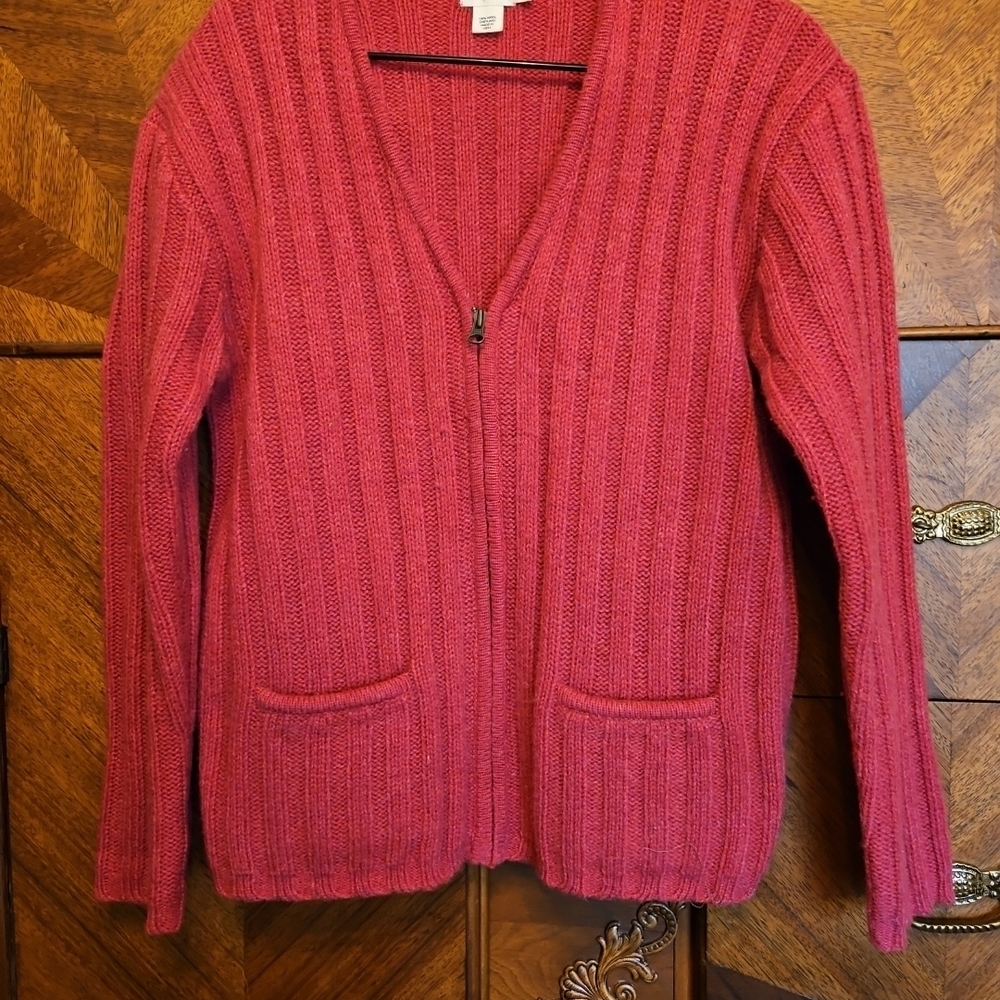 J CREW 100% Wool Size Medium Women's Pink Sweater